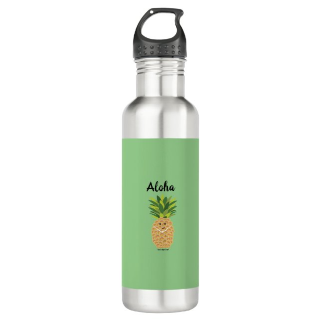Aloha Pineapple Water Bottle (Front)