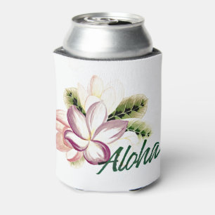 Aloha Plumeria Can Cooler