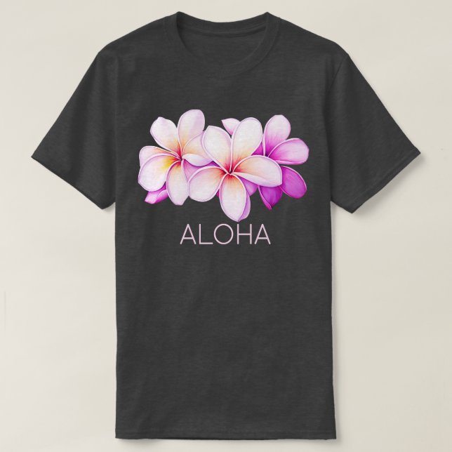Aloha Plumeria Hawaiian TShirt (Design Front)