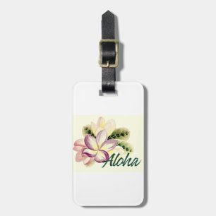 Aloha Plumeria Luggage Tag