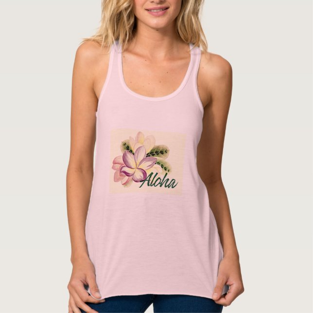 Aloha Plumeria Singlet (Front)