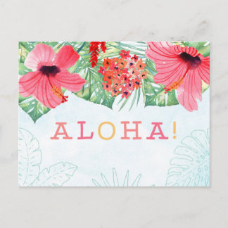 aloha postcard, aloha greetings card