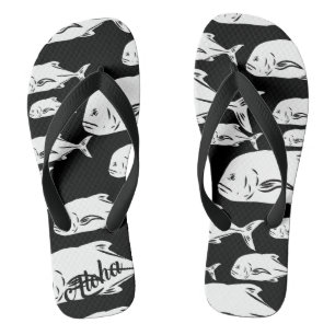 Aloha print slippers - flip flops