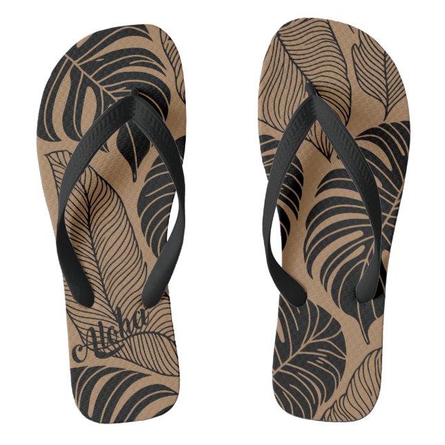 Aloha print slippers - flip flops (Footbed)