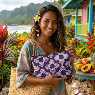 Aloha print tropical accessory pouch