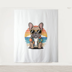 Aloha Pup – Cool French Bulldog Beach Vibes Tapestry