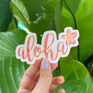 Aloha Quote Hawaii Watercolor Tropical