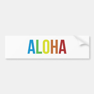 Aloha Rainbow Bumper Sticker