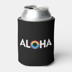 Aloha Rainbow Island Hawaii Pride LGBTQ Can Cooler