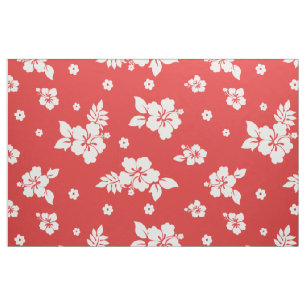 Aloha Red Classic Hawaiian Seamless Pattern Fabric