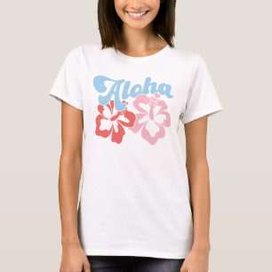 Aloha Retro Distressed Hibiscus T-shirt