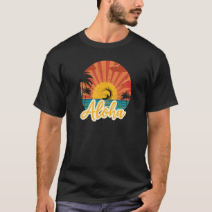 Aloha Retro sunset aloha tee