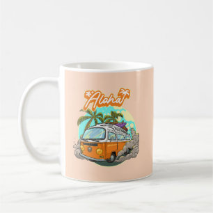 Aloha Retro Surf Van Coffee Mug
