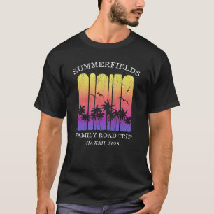 Aloha Retro Tropical Road Trip Matching Family Dad T-Shirt