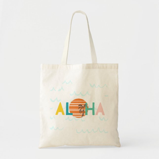"Aloha" Reusable Tote Bag (Front)