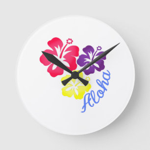 Aloha Round Clock