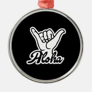 Aloha Shaka Hand, Hang Loose sign Metal Tree Decoration