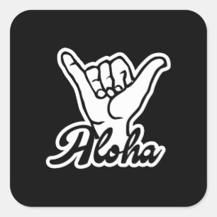 Aloha Shaka Hand, Hang Loose sign Square Sticker