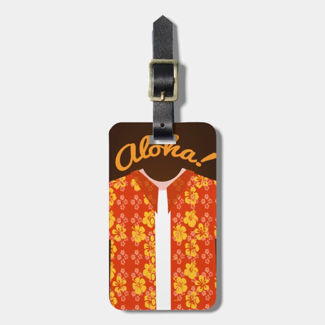 Aloha Shirt Tourist Tag (Front Vertical)
