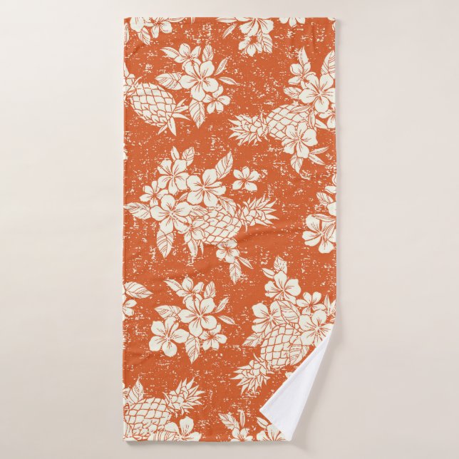 Aloha Spirit: Hibiscus-Pineapple Harmony. Bath Towel (Bath Towel)