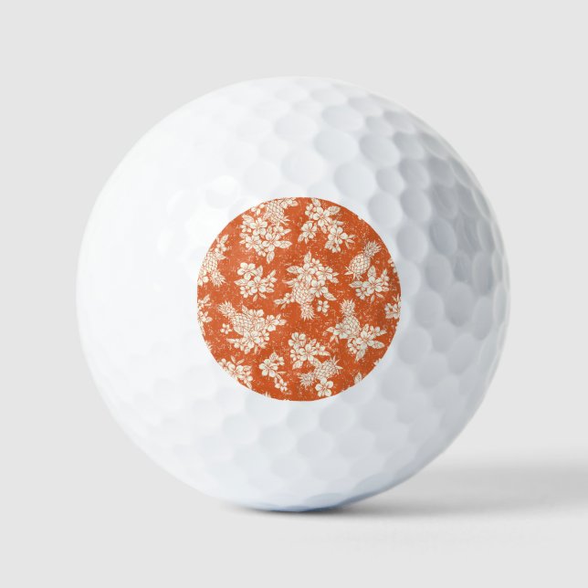 Aloha Spirit: Hibiscus-Pineapple Harmony. Golf Balls (Front)
