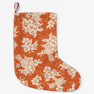 Aloha Spirit: Hibiscus-Pineapple Harmony. Small Christmas Stocking