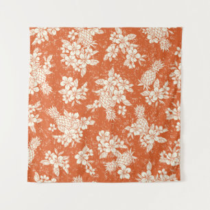 Aloha Spirit: Hibiscus-Pineapple Harmony. Tapestry