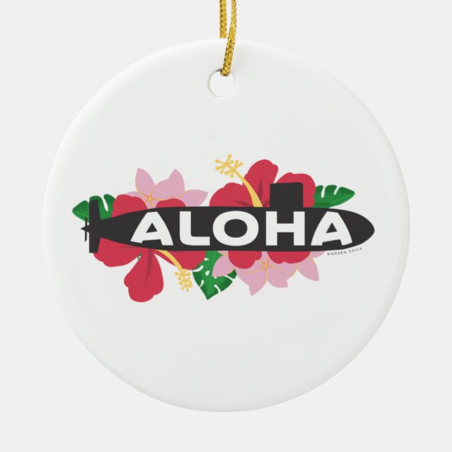 Aloha Submarine - Holiday Ornament (Front)