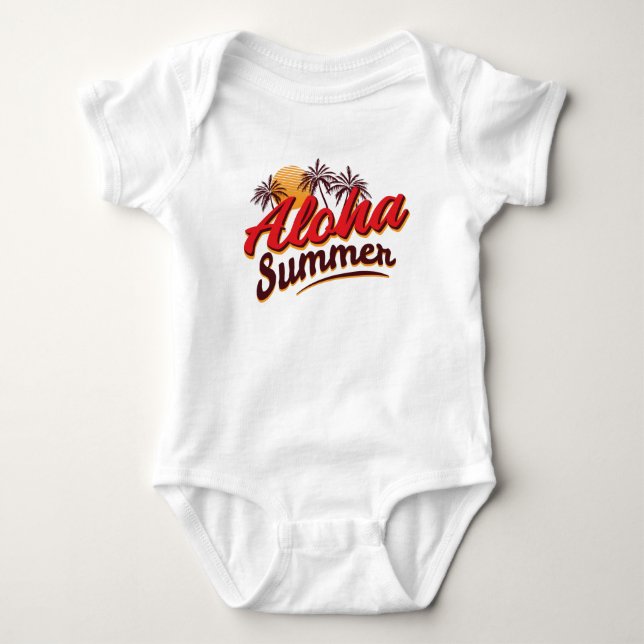 Aloha Summer Baby Bodysuit (Front)