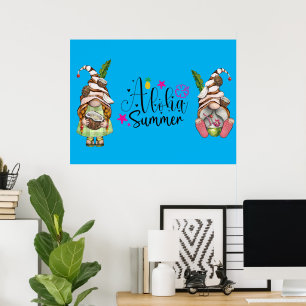 Aloha Summer Gnomes Poster