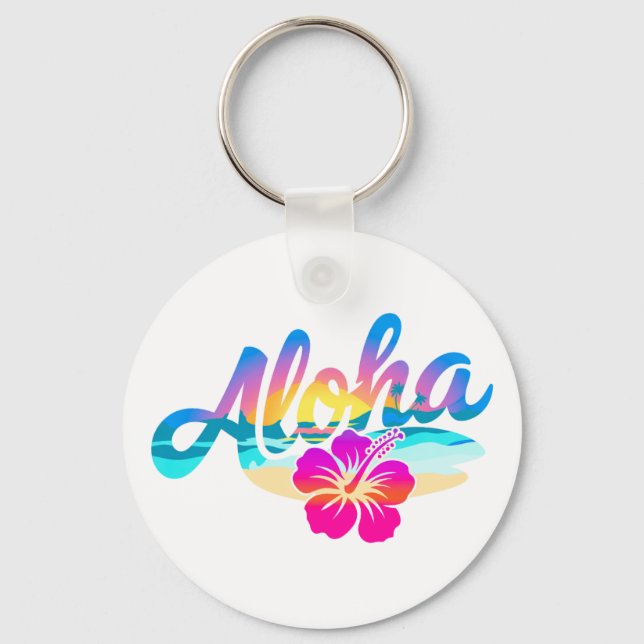 Aloha Summer  Key Ring (Front)