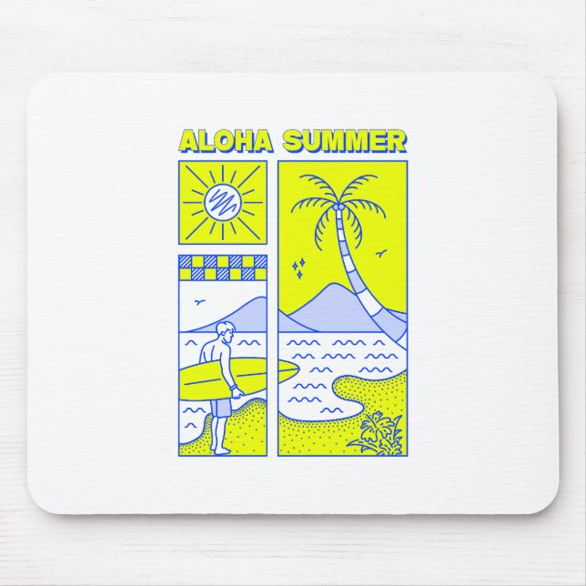 Aloha Summer Mouse Pad (Front)