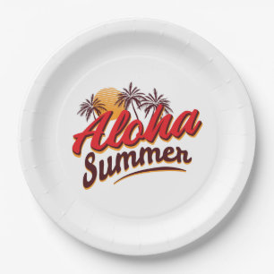 Aloha Summer Paper Plate