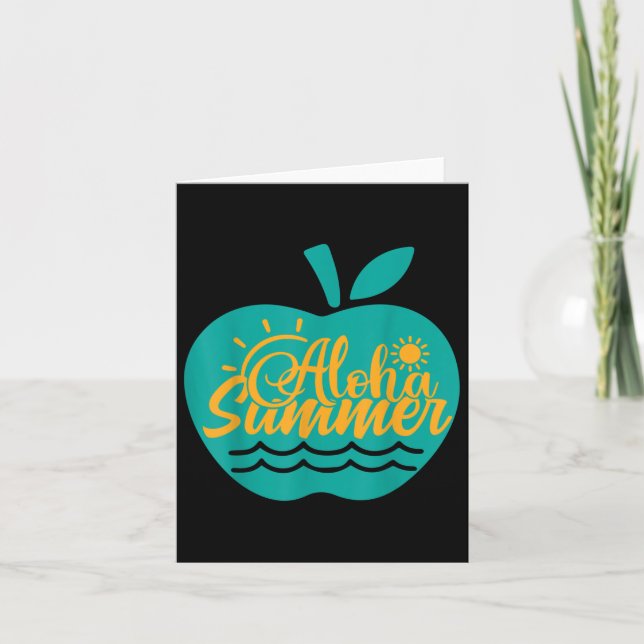 Aloha Summer Teacher  Card (Front)