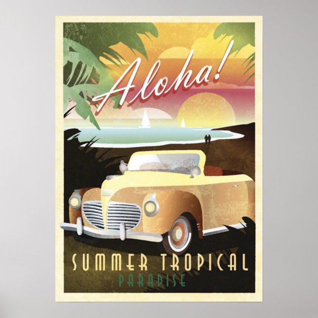 Aloha! Summer Tropical Paradise Poster (Front)