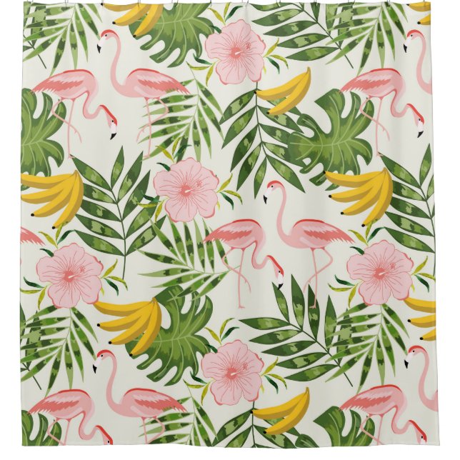 Aloha Summer Tropical Shower Curtain (Front)