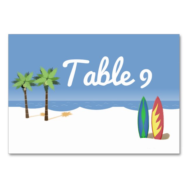 Aloha Surf Beach  Table Number (Front)