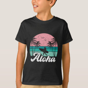 Aloha Surfer Girl Hawaii Vintage Hawaiian Surfing T-Shirt