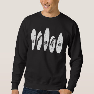 Aloha Surfing  Beach Summer Vacation Surfboard Haw Sweatshirt