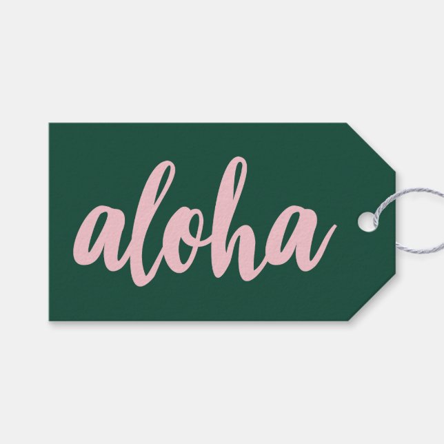 Aloha Thank You Gift Tags (Front (Horizontal))