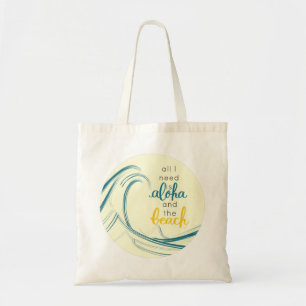 Aloha Tote Bag All I Need is Aloha (blank back)