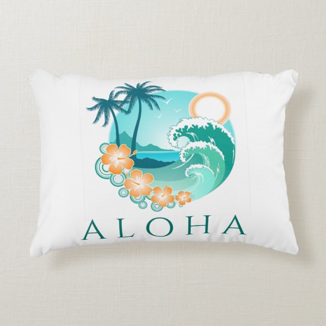 Aloha Tropical Decorative Cushion (Front)