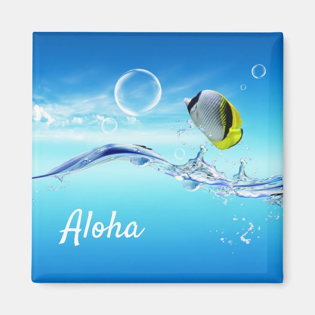 Aloha Tropical Fish Magnet (Front)