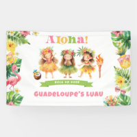 Aloha Tropical girl Luau Birthday party