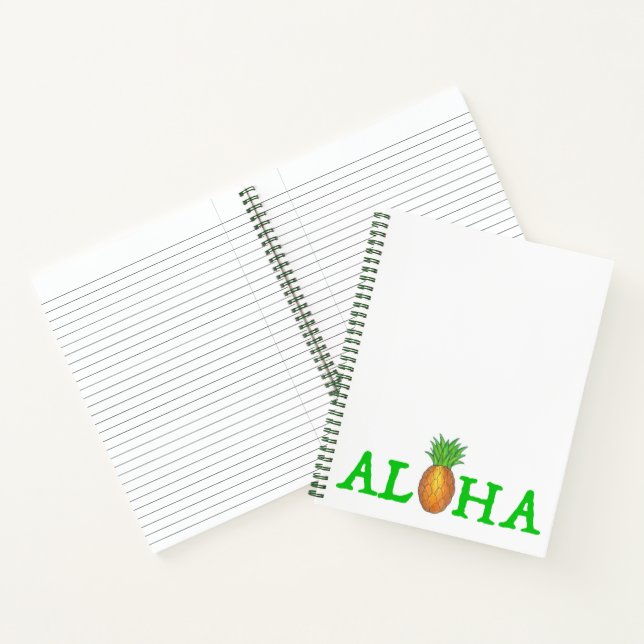 ALOHA Tropical Hawaiian Island Pineapple Fruit Notebook (Inside)