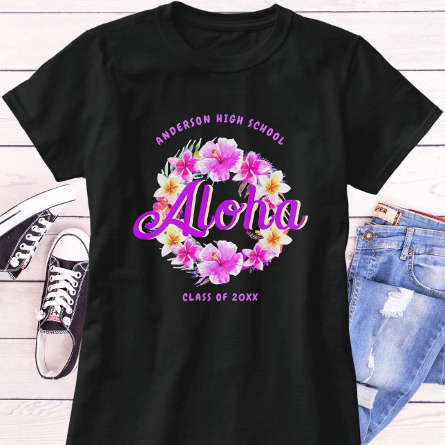 Aloha Tropical Hawaiian Luau Graduation T-Shirt (Creator Uploaded)