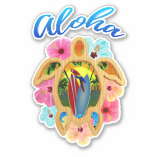 Aloha Tropical Honu Sea Turtle