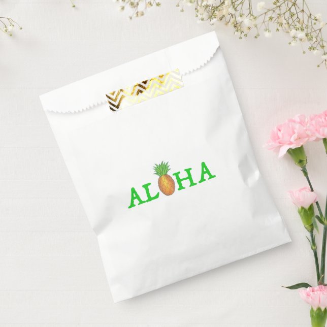 ALOHA Tropical Island Hawaii Pineapple Fruit Favour Bags (Sealed)