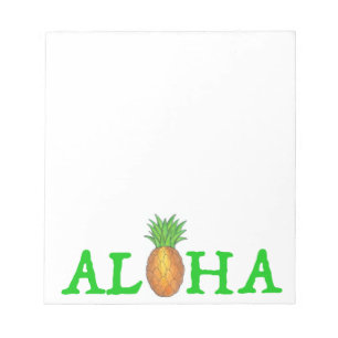 ALOHA Tropical Island Hawaiian Pineapple Notepad