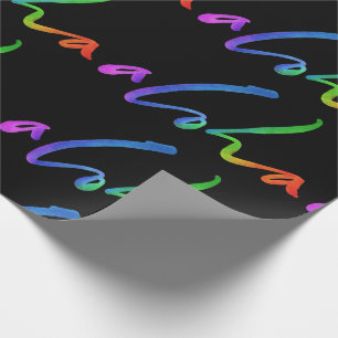 Aloha - Tropical Lettering Black - Hawaii Hawai'i Wrapping Paper